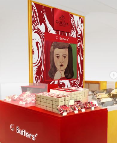 ゴディバの新ブランド「G Butters'」の店舗ディスプレイ。ギフト市場の縮小や暖冬の影響にも注目