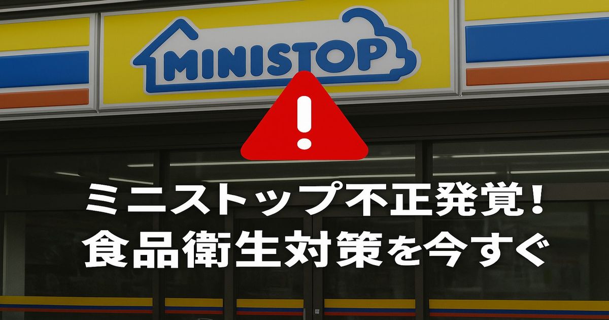 ミニストップ不正発覚｜消費期限貼り替え問題と食品衛生対策