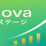 novaステージの成長グラフとアイコンを組み合わせたイメージ