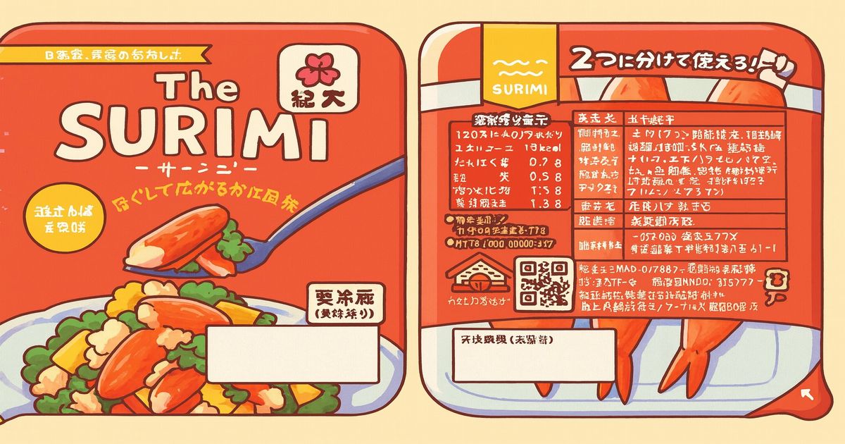 紀文食品 The SURIMI パッケージのアニメ風イラスト